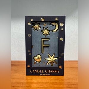 ANTHROPOLOGIE NWT Monogram Candle Charms Pins Decor Letter "F" in Gift Box NEW